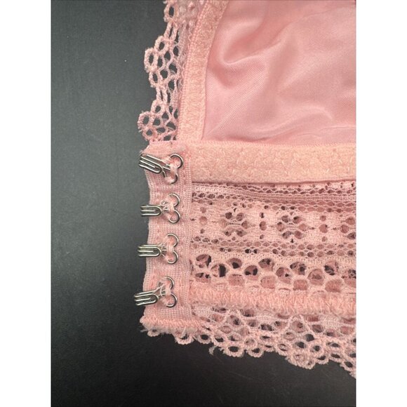 Victorias Secret Pink Womens Lace Bralette Bra Front Closure Adj Straps Size M - Picture 8 of 11